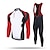 cheap Men&#039;s Clothing Sets-XINTOWN Men&#039;s Long Sleeve Cycling Jersey with Tights Black Bike Pants / Trousers Jersey Bib Tights Breathable 3D Pad Reflective Strips Back Pocket Sweat-wicking Winter Sports Polyester Spandex / Mesh