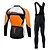 abordables Ensembles de vêtements pour hommes-Fastcute Homme Manches Longues Maillot et Cuissard Long Avec Bretelles Velo Cyclisme Hiver Toison Polyester Silicone Noir Orange Jaune Mosaïque Grandes Tailles Vélo Ensembles de Sport Chaud Doublure