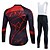 baratos Conjuntos de Roupa de Homem-Fastcute Homens Manga Longa Camisa para Ciclismo Preto Tamanhos Grandes Moto Conjuntos Térmico / Quente Forro de Velocino Respirável Tapete 3D Secagem Rápida Inverno Esportes Poliéster Tosão Silicone