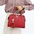 Недорогие Сумки с ручками сверху и шопперы-Women&#039;s PU Top Handle Bag Striped Blushing Pink / Red / Blue / Fall &amp; Winter