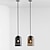 abordables Luces de isla-Lámpara colgante de diseño único de 15 cm cilindro de vidrio galvanizado acabados pintados estilo nórdico 220-240v