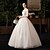 cheap Wedding Dresses-Wedding Dresses Ball Gown High Neck 3/4 Length Sleeve Floor Length Tulle Bridal Gowns With Appliques 2023 Summer Wedding Party, Women&#039;s Clothing