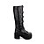 Χαμηλού Κόστους Lolita Υποδήματα-Γυναικεία Παπούτσια Μπότες Πανκ Τακούνι Σφήνα Παπούτσια Μονόχρωμο 8 cm Μαύρο Συνθετικό δέρμα / Πολυουρεθάνη Δέρμα Αποκριάτικες Στολές