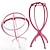 Χαμηλού Κόστους Εργαλεία &amp; Αξεσουάρ-Αξεσουάρ περούκας Πλαστικά Βάσεις περούκας Καρφίτσες Άνετη αποθήκευση 1 pcs Καθημερινά Στυλάτο Ροζ