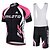 abordables Ensembles de vêtements pour hommes-Miloto Homme Manches Courtes Maillot et Cuissard Avec Bretelles Velo Cyclisme Vert Bleu Rose Vélo Cuissard à bretelles Maillot Collant à Bretelles / Corsaire Bretelles Respirable Séchage rapide