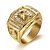voordelige Herenringen-Man Ring Kubieke Zirkonia Klassiek Goud Titanium Staal Hoop Stijlvol 1 stuk 8 9 10 11 12 / Voor heren