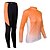 preiswerte Herrenbekleidungs-Sets-21Grams Damen Radtrikot mit Radhose lang fahrradbekleidung Langarm MTB Mountain Rennrad Grün Purpur Gelb Farbverlauf Fahhrad Leggings Sportkleidung Elastan warm halten 3D-Pad Atmungsaktiv Rasche