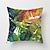 cheap Floral &amp; Plants Style-Cushion Cover 1PC Soft Decorative Square Throw Pillow Cover Cushion Case Faux Linen Pillowcase for Sofa Bedroom  Superior Quality Mashine Washable Pack of 1 for Sofa Couch Bed Chair Green