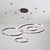 billige Lysekroner-4-lys led 110w ring sirkel lysekrone led moderne pendellys gull kaffe til stue bar rom kontor 4 lag dimbar med fjernkontroll kun dimmes med fjernkontroll
