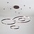 ieftine Candelabre-4-lumini led 110w inel cerc candelabru condus lumini moderne pandantiv cafea de aur pentru camera de zi bar camera birou 4 straturi reglabil cu telecomanda