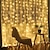 olcso LED szalagfények-karácsonyi esküvői dekorációs lámpák 3mx2m 240leds fehér meleg fehér többszínű fény hálószoba otthoni beltéri kültéri dekor függöny húr fény