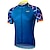 voordelige Heren shirts-Arsuxeo Men&#039;s Cycling Jersey Short Sleeve Bike Jersey with 3 Rear Pockets Mountain Bike MTB Road Bike Cycling Sunscreen Breathability Reflective Strips Back Pocket Navy Yellow Red Gradient Polyester