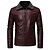 cheap Leather Jackets-Men&#039;s Solid Colored Fur Trim Basic Spring &amp;  Fall Faux Leather Jacket Regular Daily Long Sleeve PU Coat Tops Black