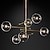 cheap Globe Design-Pendant Light Glass Globe Design Modern Nordic Style 6-Light Chandelier Painted Finishes Electroplated Metal 220V 110V Warm White Cold White