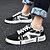 voordelige Damessneakers-Unisex Sneakers Creepers Ronde Teen Informeel Dagelijks Canvas Wandelen Zomer zwart / wit / Regenboog