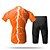 preiswerte Herrenbekleidungs-Sets-XINTOWN Herrn Kurzarm Fahrradtriktot mit Fahrradhosen Purpur Orange Gelb Lightning Fahhrad Shorts / Laufshorts Trikot / Radtrikot Sportkleidung Atmungsaktiv 3D Pad Rasche Trocknung UV-resistant