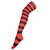 cheap Christmas Props-Santa Suit Socks / Long Stockings Masquerade Adults&#039; Women&#039;s Cosplay Christmas Christmas Halloween Carnival Festival / Holiday Acrylic Red+Black / White / Black Women&#039;s Carnival Costumes Striped