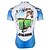 abordables Ropa de ciclismo para mujer-ILPALADINO Hombre Manga Corta Maillot de Ciclismo Blanco /  Verde Bicicleta Camiseta / Maillot Top Transpirable Secado rápido Resistente a los UV Deportes 100% Poliéster Ciclismo de Montaña Ciclismo