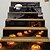 olcso Falmatricák-padló matricák - halloween éjszaka sütőtök lámpa vár fal matricák táj / botanikai / táj tanulmányi szoba / iroda / étkező / konyha