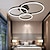 cheap Dimmable Ceiling Lights-90 cm 3-Light Circle Design Ceiling Light  Flush Mount Lights Metal Painted Finishes LED Nordic Postmodern Style for Dining Room Living Room 110-120/220-240V