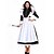 abordables Costumes de Danse-Costume de femme de chambre française cosplay performance de carrière costumes de cosplay fête à thème polyester mixte