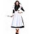 cheap Dance Costumes-French Maid Costume Cosplay Career Performance Cosplay Costumes Theme Party Split Joint Polyester