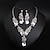 cheap Jewelry Sets-Bridal Jewelry Sets 1 set Crystal Rhinestone Alloy 1 Necklace Earrings Women&#039;s Statement Elegant Vintage Cute Lovely Briolette Drop Flower irregular Jewelry Set For Party Wedding Engagement