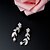 Χαμηλού Κόστους Θρησκευτικά Κοσμήματα-Γυναικεία Λευκό Νυφικό κόσμημα σετ Σύνδεσμος / Αλυσίδα Leaf Shape Βοτανικό Flower Shape Στυλάτο Πολυτέλεια Μοναδικό Μοντέρνο Στρας Σκουλαρίκια Κοσμήματα Ασημί Για