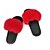 abordables Zapatillas de estar por casa-Pantuflas de Mujer Casa Zapatillas Ordinario Piel de Zorro Un Color Zapatos