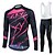 cheap Men&#039;s Clothing Sets-Fastcute Men&#039;s Long Sleeve Cycling Jersey Black Plus Size Bike Clothing Suit Thermal / Warm Fleece Lining Breathable 3D Pad Quick Dry Winter Sports Polyester Fleece Silicon Sports Mountain Bike MTB