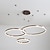 abordables Diseño de círculo-Lámpara de araña con diseño de círculo de 60w led de 1 luz / luces colgantes modernas led para sala de estar, cafetería, tienda, habitación solo regulable con control remoto