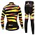 cheap Men&#039;s Clothing Sets-Miloto Women&#039;s Long Sleeve Cycling Jersey with Tights Black / Orange Yellow Blue Bike Clothing Suit Back Pocket Sports Patterned Mountain Bike MTB Road Bike Cycling Clothing Apparel / Stretchy