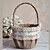 cheap Flower Baskets-Flower Basket Linen 8 3/5&quot; (22 cm) Ruffle 1 pcs