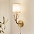 voordelige Wandarmaturen-wandlamp antieke muurblakers voor slaapkamergang nordic stof nachtlampje muur gemonteerde gewei verlichtingsarmaturen messing