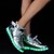 olcso Női tornacipők-Női Tornacipők LED cipők Over-the-térd csizma Extra méret Szabadtéri Sport Tél Tépőzár LED Alacsony LED Kényelmes Világító cipők Gyalogló Bőrutánzat Ezüst Fekete Fehér
