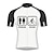 tanie Męskie koszulki-21Grams Męskie Koszulka rowerowa Krótki rękaw Rower Dżersej Top z 3 tylnymi kieszeniami Kolarstwo górskie Kolarstwie szosowym Triathlon Oddychający Szybkie wysychanie Odblaskowe paski Kieszeń na