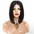 Χαμηλού Κόστους Συνθετικές Trendy Περούκες-Συνθετικές Περούκες Κατσαρά Ίσια Κούρεμα καρέ Περούκα Μεσαίου Μήκους Μαύρο Συνθετικά μαλλιά 38~42 inch Γυναικεία Νέα άφιξη Μαύρο