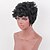 cheap Human Hair Capless Wigs-Human Hair Blend Wig Short Natural Wave Pixie Cut Layered Haircut Short Hairstyles 2020 With Bangs Berry Natural Wave African American Wig Machine Made Women&#039;s Jet Black #1