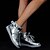olcso Női tornacipők-Női Tornacipők LED cipők Over-the-térd csizma Extra méret Szabadtéri Sport Tél Tépőzár LED Alacsony LED Kényelmes Világító cipők Gyalogló Bőrutánzat Ezüst Fekete Fehér