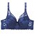 cheap Bras &amp; Bralettes-Women&#039;s Normal Bra Push-up Underwire Bra Padless Lace 3/4 Cup Nylon Blue / Plus Size / Plus Size