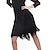 Χαμηλού Κόστους Latin Ρούχα Χορού-λατινικές φούστες χορού με κρόσσια φούντα σπαστό γυναικεία προπόνηση απόδοση φυσικό spandex chiffon polyster