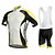 preiswerte Herrenbekleidungs-Sets-Fastcute Herren Unisex Radtrikot mit Radhose kurz Trägern fahrradbekleidung Kurzarm MTB Mountain Rennrad Grün Gelb Orange Modisch Übergröße Fahhrad Trägerhose Trikot Trägerhose / Lange Radhose Mit