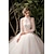 cheap Wedding Dresses-Wedding Dresses Ball Gown High Neck 3/4 Length Sleeve Floor Length Tulle Bridal Gowns With Appliques 2023 Summer Wedding Party, Women&#039;s Clothing