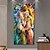 voordelige Nude Art-Hang-geschilderd olieverfschilderij Handgeschilderde Verticaal Mensen Abstracte portretten Modern Europese Stijl Met Gestrekte Kader / Uitgerekt canvas