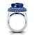 billige Graverte ringer-personlig tilpasset Blå Kubisk Zirkonium Ringe Klassisk Gave Love Festival Geometrisk Form 1 stk Blå