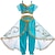 voordelige Danskostuums-prinses jasmijn kostuum meisjes sprookjesthema prestatie cosplay kostuums themafeest pailletten polyester / top / broek wereldboekendag kostuums met pruik