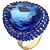 Χαμηλού Κόστους Μοδάτο Δαχτυλίδι-Γυναικεία Ρυθμιζόμενο δαχτυλίδι 1pc Σκούρο μπλε Πέτρα &amp; κρύσταλλο Κράμα Οβάλ Πολυτέλεια Πάρτι Κλαμπ Κοσμήματα