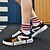 voordelige Damessneakers-Unisex Sneakers Creepers Ronde Teen Informeel Dagelijks Canvas Wandelen Zomer zwart / wit / Regenboog