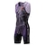 cheap Men&#039;s Triathlon Clothing-Men&#039;s Triathlon Tri Suit Bike Triathlon / Tri Suit Semi-Form Fit Mountain Bike MTB Triathlon Sports Plaid Checkered Gear 3D Pad Anti-slip Strap Breathable Anatomic Design Black Purple Polyester