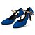 cheap Ballroom Shoes &amp; Modern Dance Shoes-Women&#039;s Dance Shoes Modern Shoes Ballroom Shoes Heel Rhinestone / Crystal / Rhinestone Flared Heel Customizable Blue / Performance
